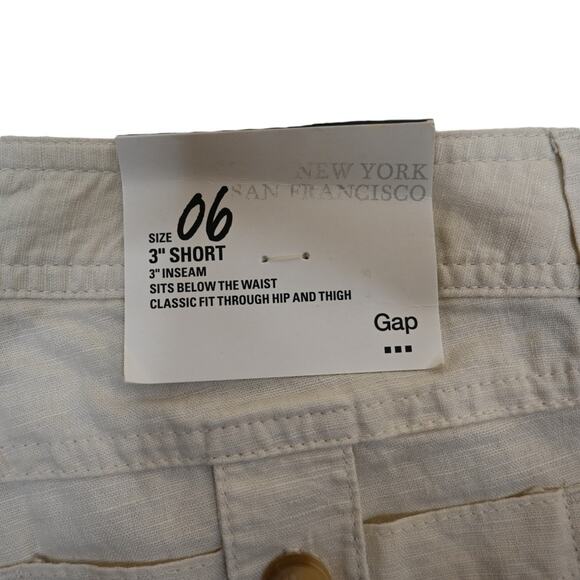 GAP Womens 6 Sun Linen 3" Chino Short NEW - Picture 8 of 11